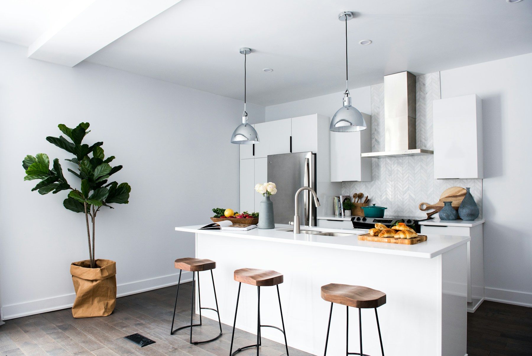 Sample bright residential kitchen photography